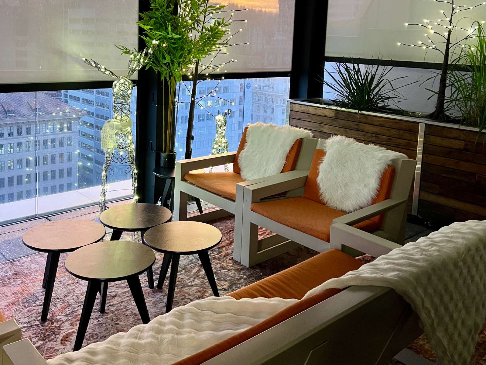 Winter in Nara Nov 2025 thru Feb 2026 a living room filled with furniture and a large window