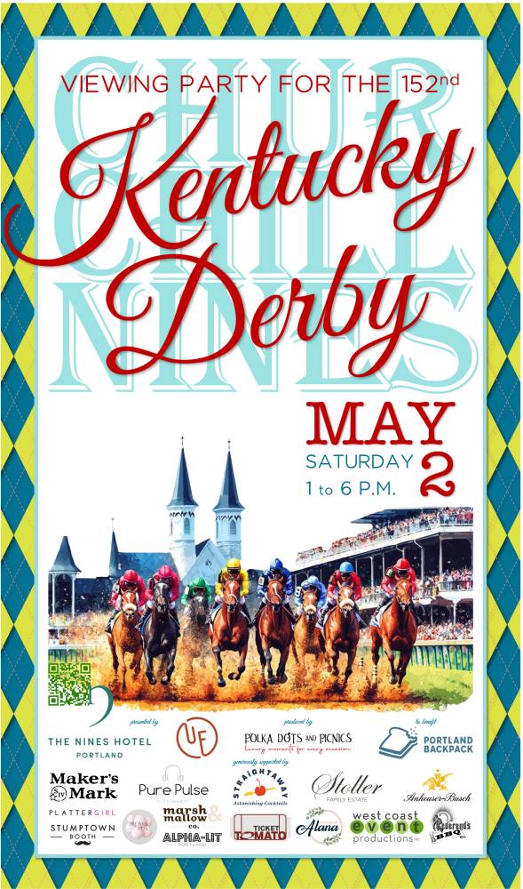 a poster for a horse racing event