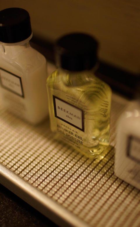 four bath spa bottles