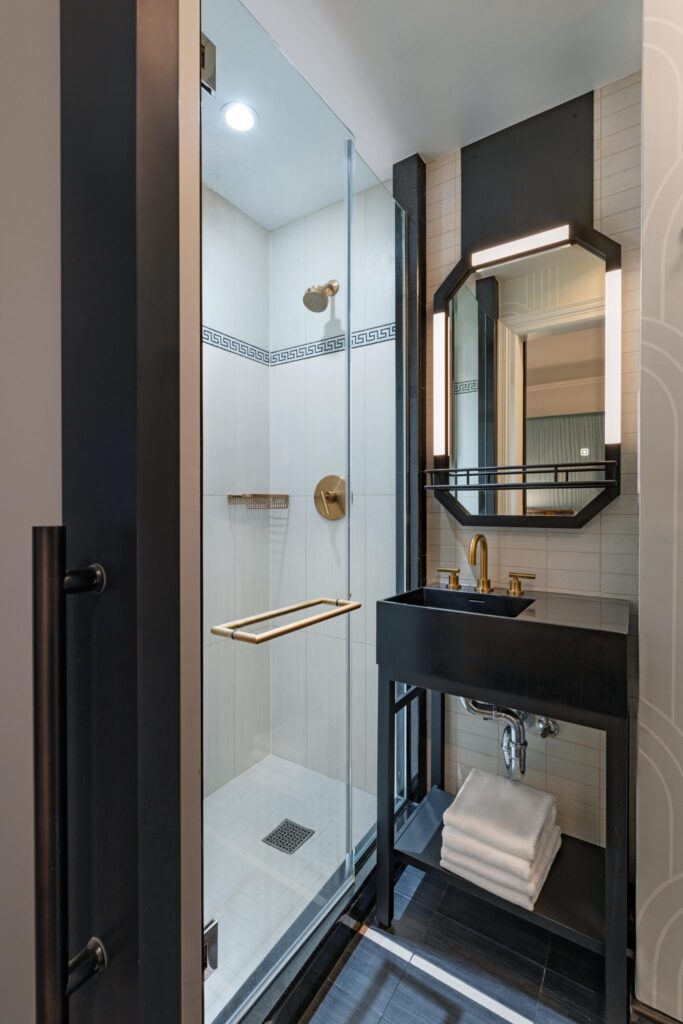 white wooden framed glass door
