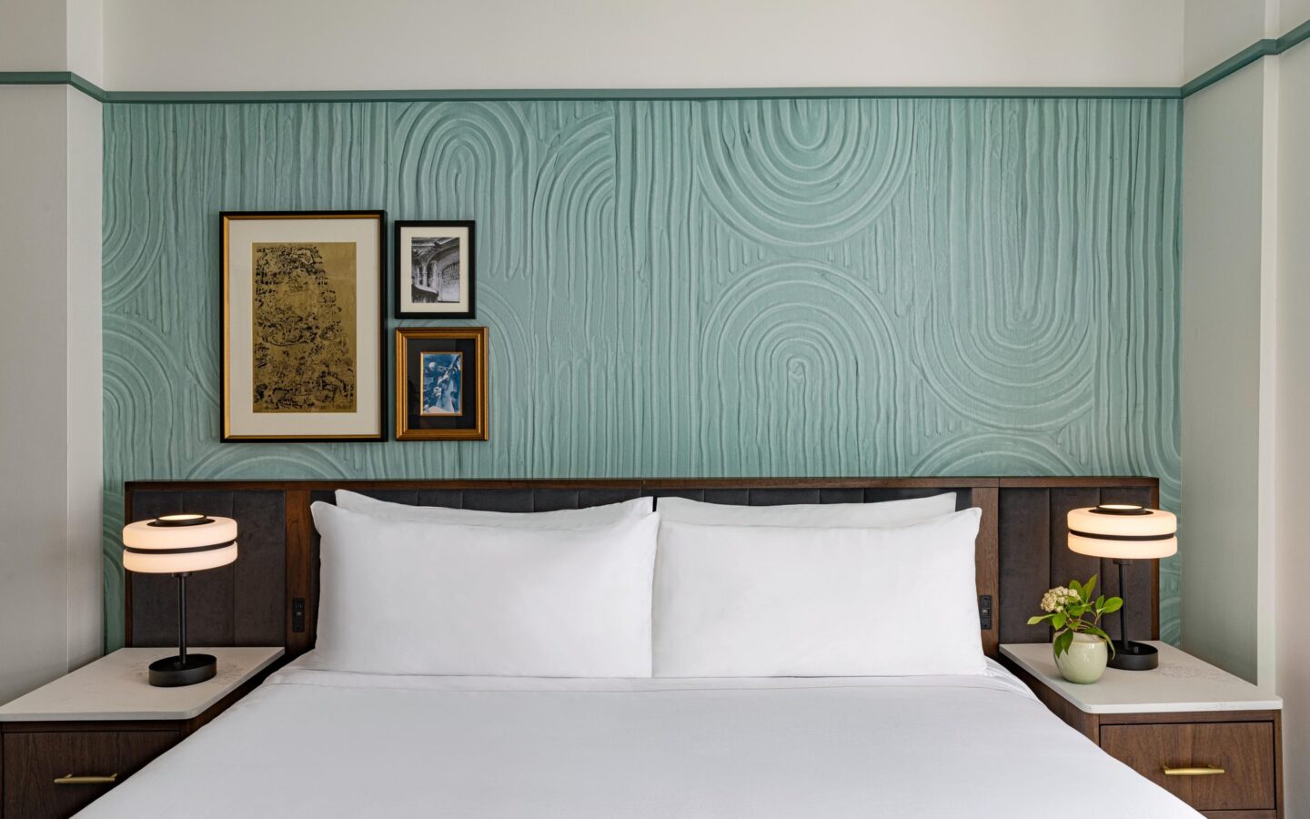 white bed linen with white pillows