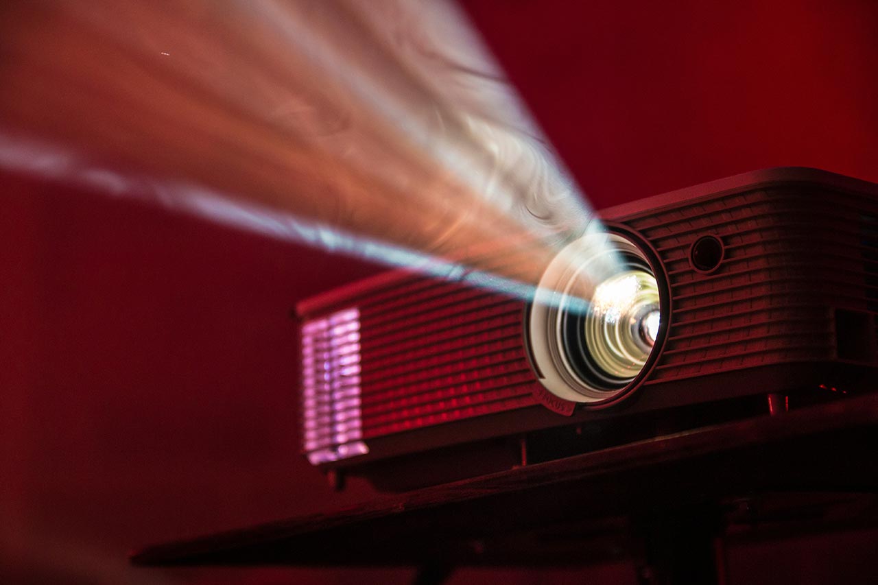 Light rays coming from projector
