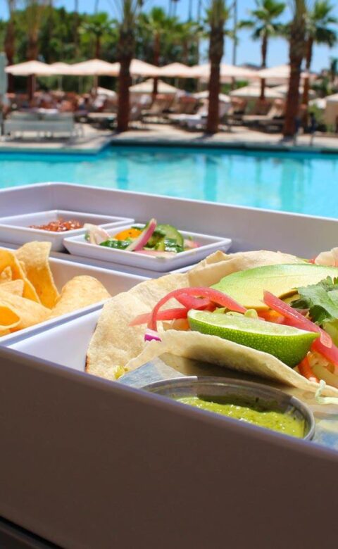 Fish tacos near pool
