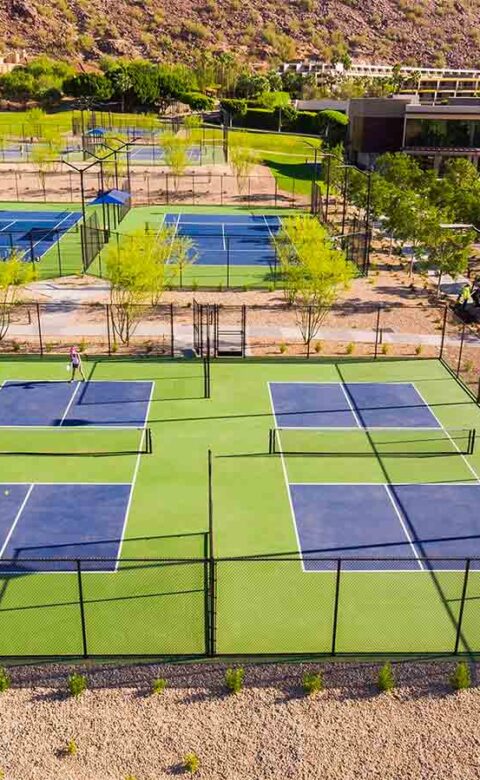 outdoor pickleball course at The Phoenician