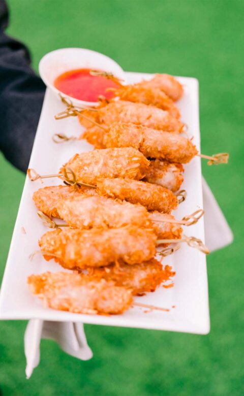 Passed hors d'oeuvres before dinner