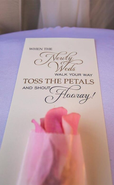 A flowery send-off for the couple